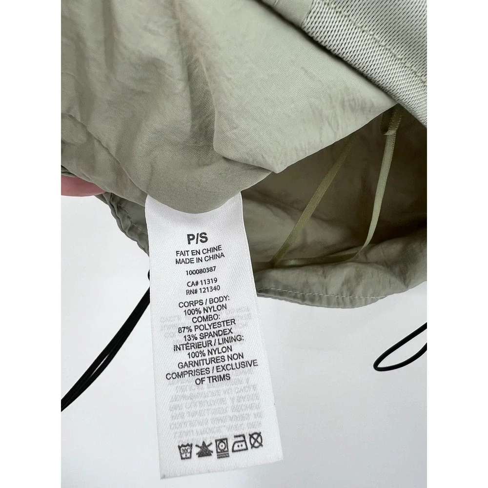 Garage Sage Green Nylon‎ Bungee Cord Bandeau Tube Top Back Zip Small P/S